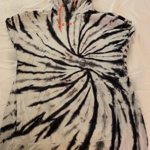 Tie dye sneaker dress with hoodie